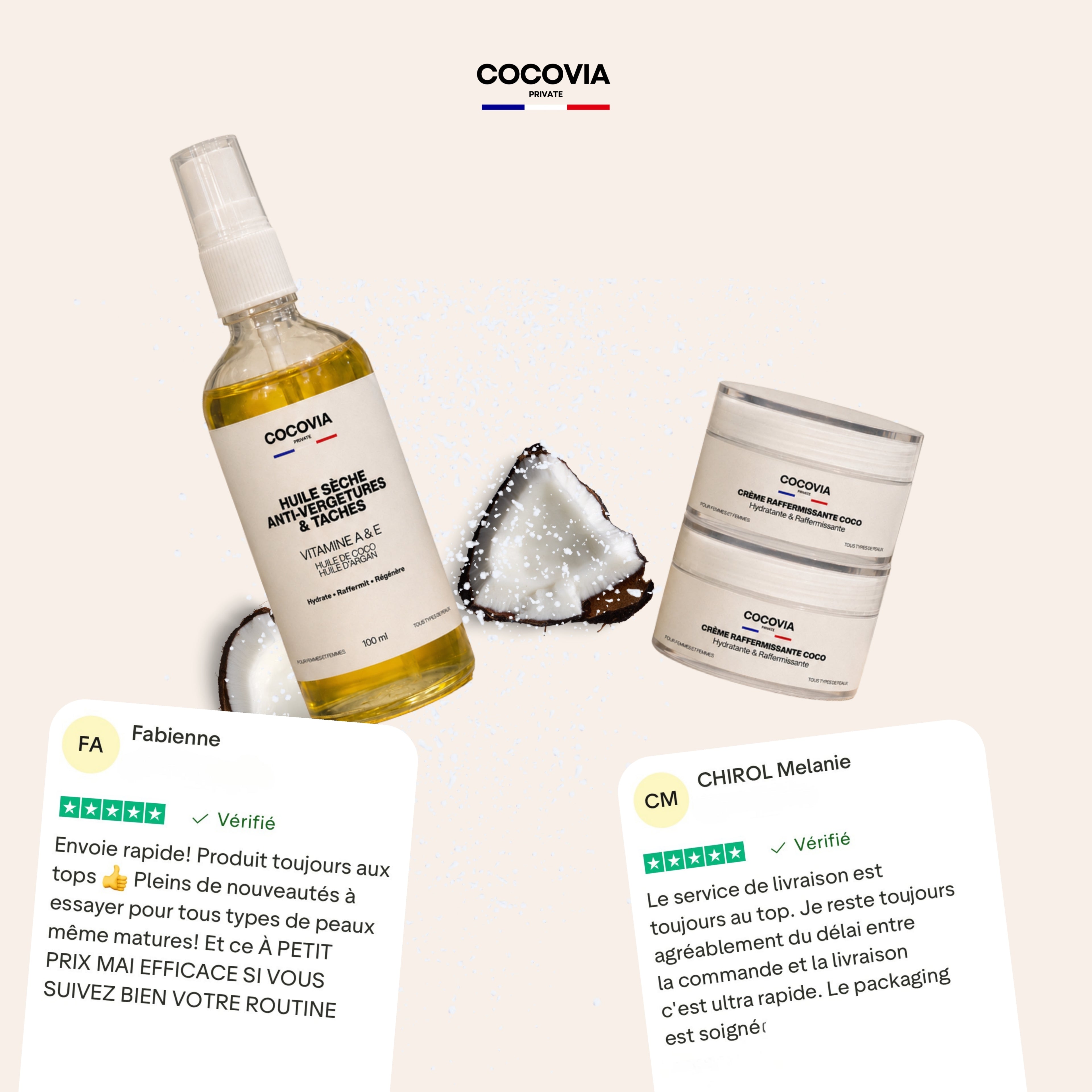 Routine premium Anti-Vergetures, hyper pigmentation & Taches – Huile + 2 Crèmes Raffermissantes