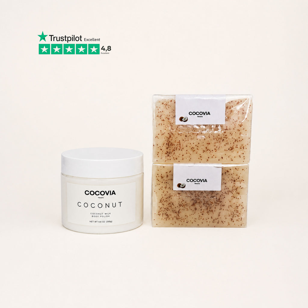 Rituel Éclat & Douceur – Coffret Soin Complet Gommage & savons - COCOVIA Private